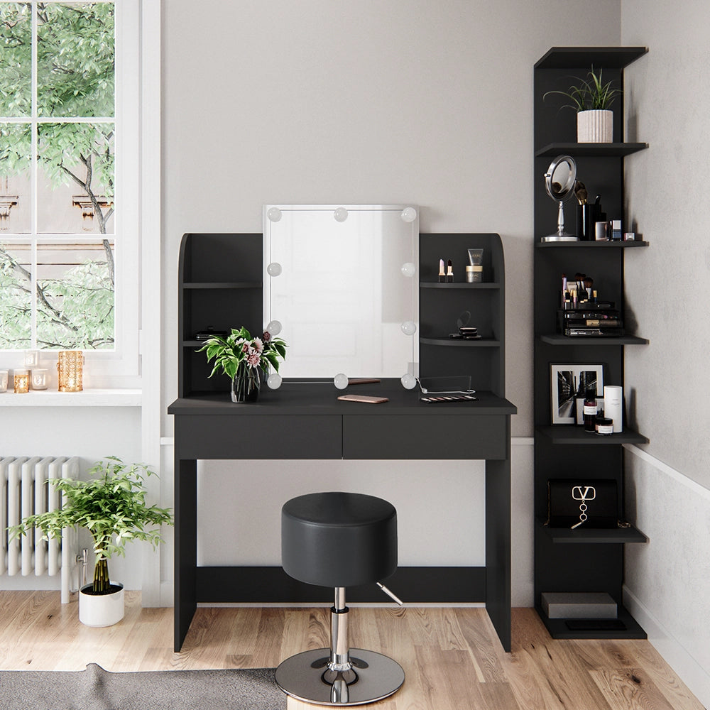 Libreria da parete Paolo Nero 30 x 190 cm Vicco