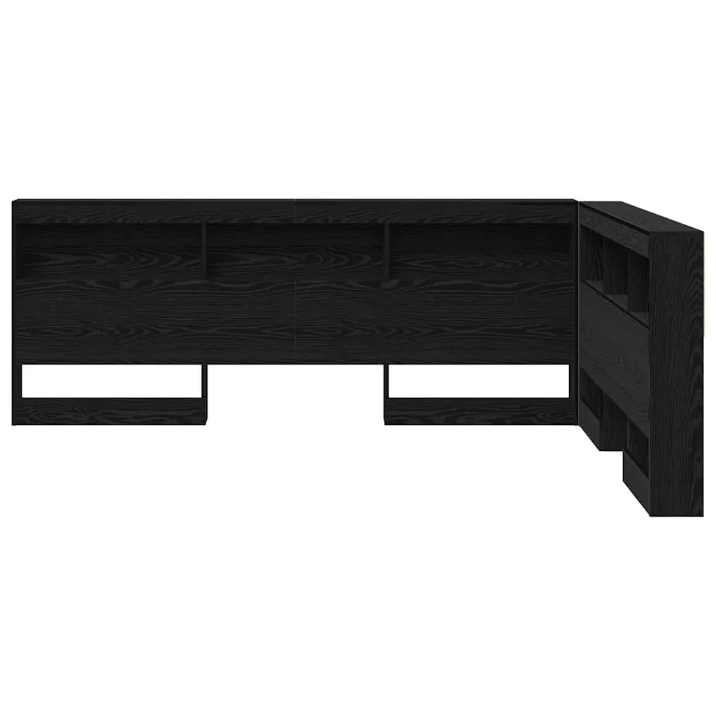 vidaXL Testata contenitore Rovere nero 135 cm Legno multistrato