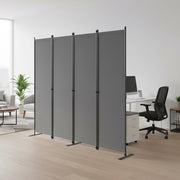 Divisorio Paravento 4 Pannelli ¨C MINIMAL ¨C Grigio, 204x180 cm