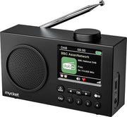 Radio DAB portatile con funzione Bluetooth - jack audio 3.55mm - display da 2.4 pollici - orologio - autonomia batteria 12 ore - compatibile con DAB+ e FM - nero