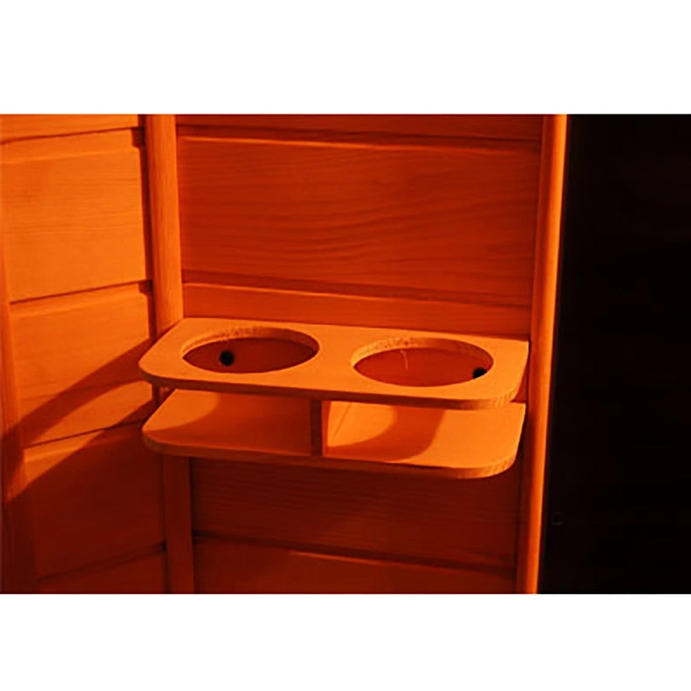Sauna ad infrarossi 123x123 cm H 198 in legno di cedro con radio integrata | Turku