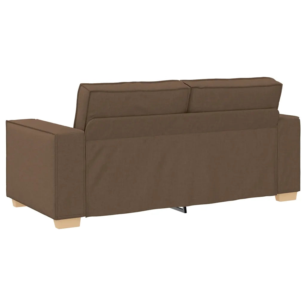 Divano a 2 posti Marrone 140 cm Tessuto