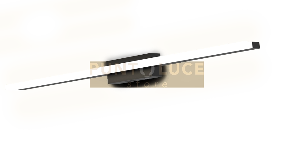 LINEAR-80 Applique da parete o soffitto nero opaco a led 19W dimmerabile  SDD 2800 - 5000k lunghezza 80cm