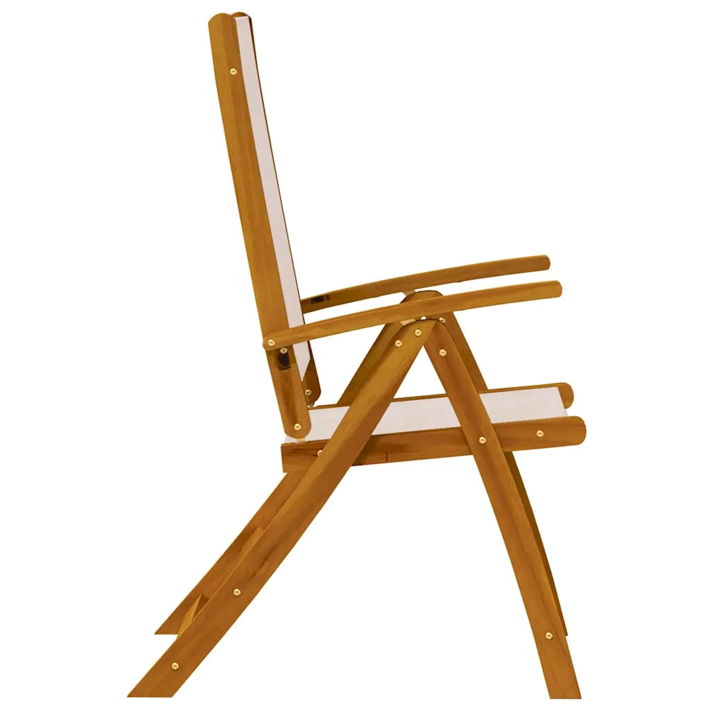 Sedie da Giardino Pieghevoli 8 pz Massello d'Acacia e Textilene 3279237