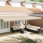 Sostituzione della mantovana per tenda-Tessuto di Ricambio per Mantovana da Tenda Beige 6 m Poliestere