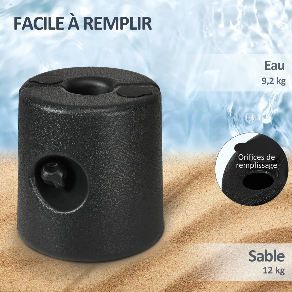 Piedi per tonnella pop-up 4 pezzi ¨C zephmum ¨C Grigio HDPE con viti di sicurezza