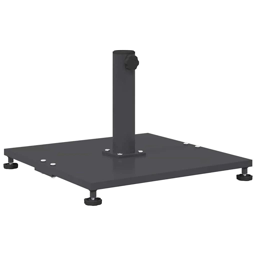Base per ombrellone da esterno quadrata dal design moderno ed elegante 45 x 45 x 31 cm in acciaio grigio scuro codice 02_0058924.