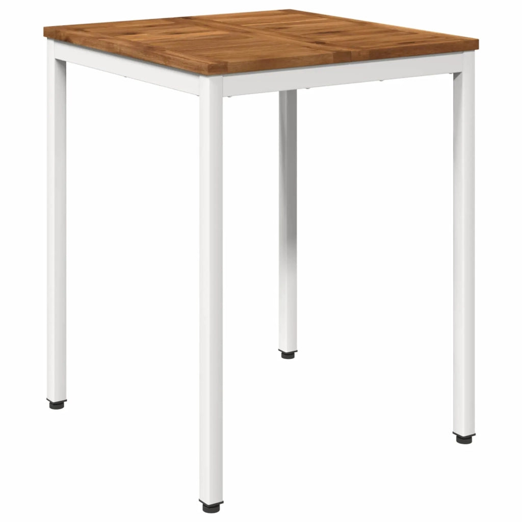 Tavolo da cena da giardino Naturale e Bianco 60 x 60,5 x 75 cm 901305