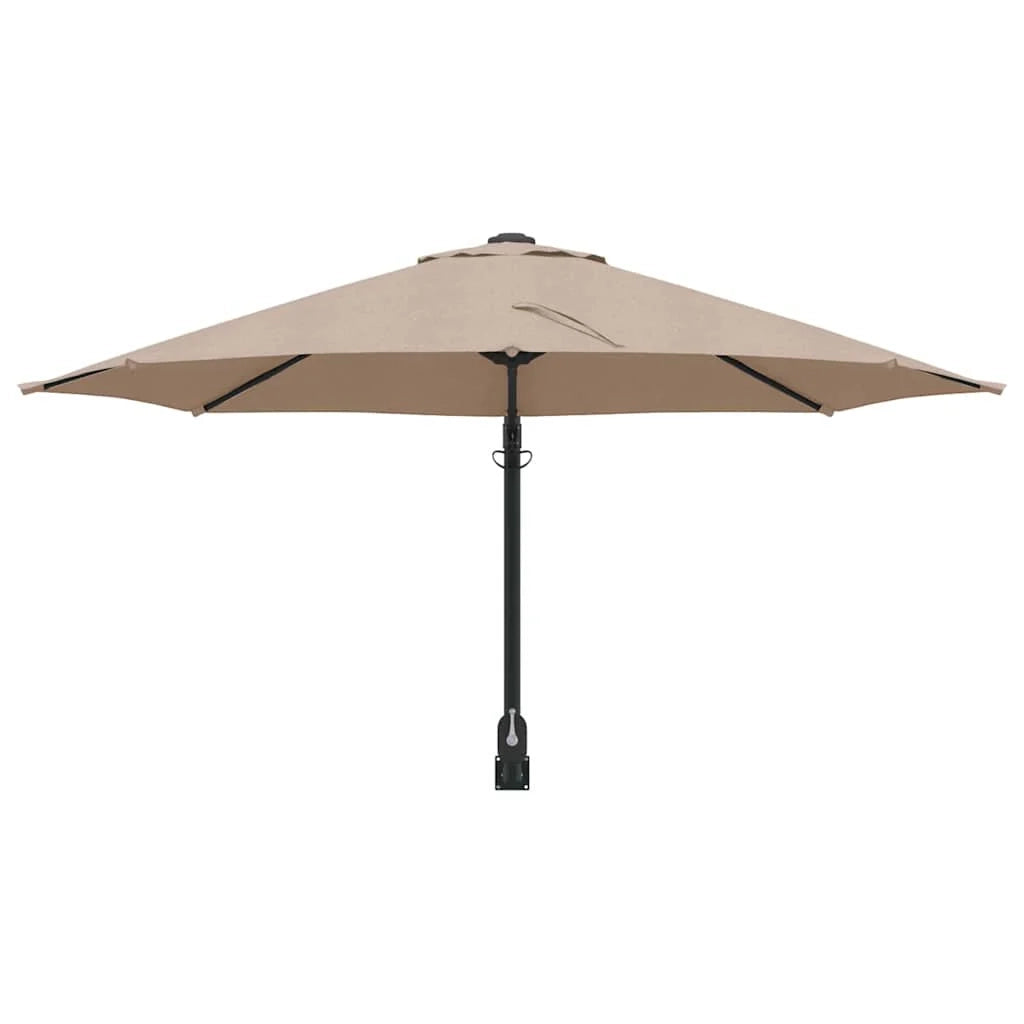 Ombrellone da giardino inclinabile dal design moderno per uso esterno 248 x 248 x 148 cm poliestere color tortora 02_0058629