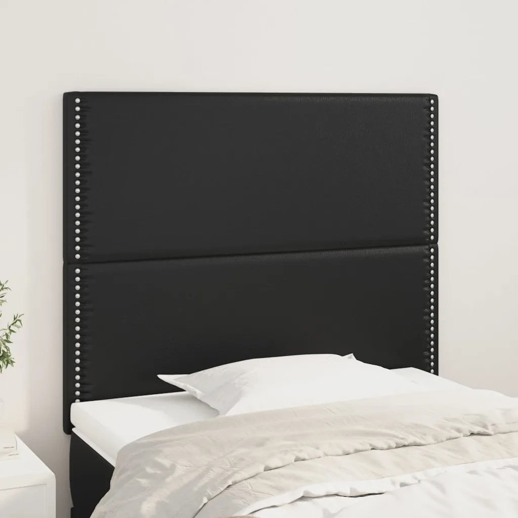 Testiere 2 pz Nere 100x5x78/88 cm in Similpelle