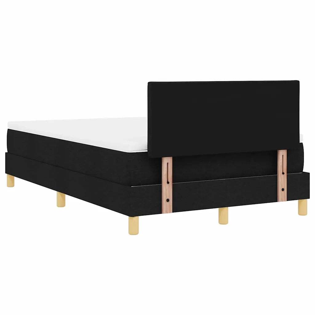 Letto a Sorgente LED con cuscino Nero 120 x 190 cm Tessuto 3342501