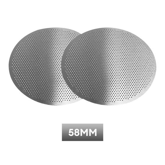 Filtro caffè in acciaio inox adatto per accessori macchina caffè Ø 58,5 mm / due pezzi