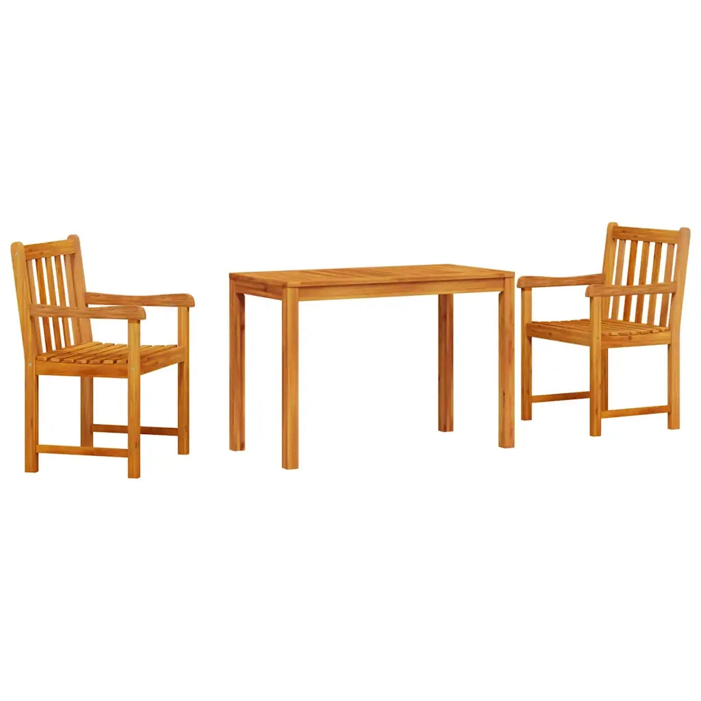 Set da Pranzo per Giardino 3 pcs Marrone