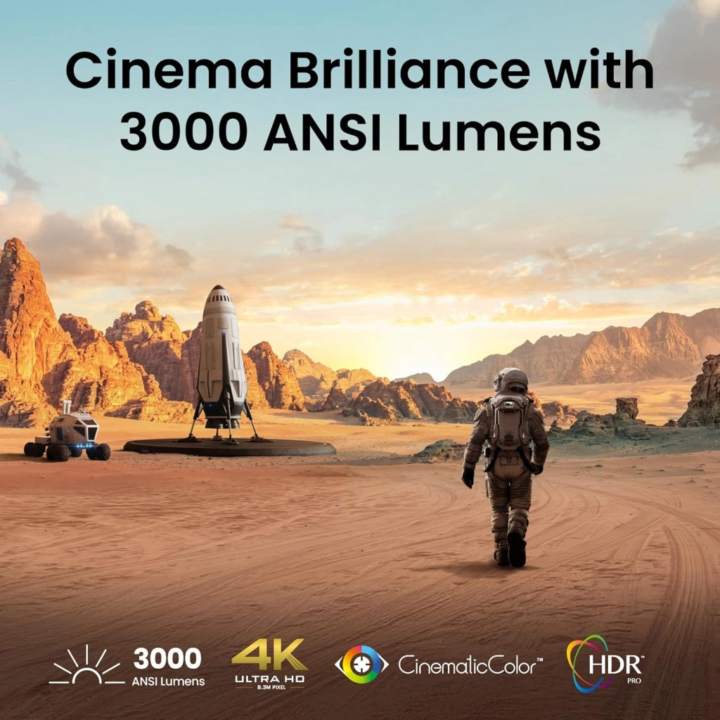 TK705STi Proiettore 4K HDR a Tiro Corto, 3000 ANSI Lumen, Google TV con Netflix, HDMI 2.1, Basso Input Lag, Schermo 150" per Home Cinema