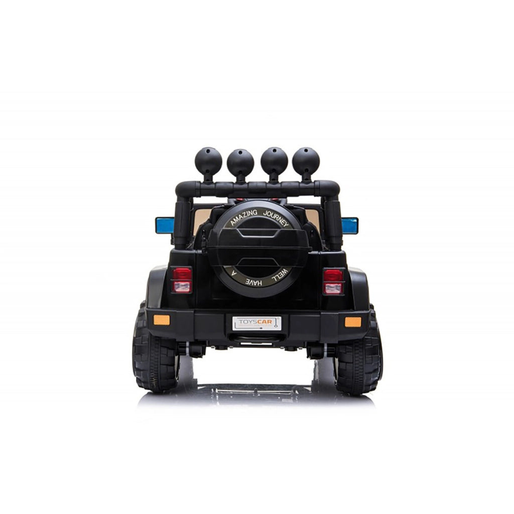 Macchina Elettrica per Bambini Fuoristrada Adventure 12V con Telecomando e Sedile in Pelle Nero