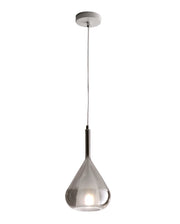 Lampadario a sospensione Lila a Led in metallo e vetro borosilicato fumè 3481-40-126 Fabas Luce