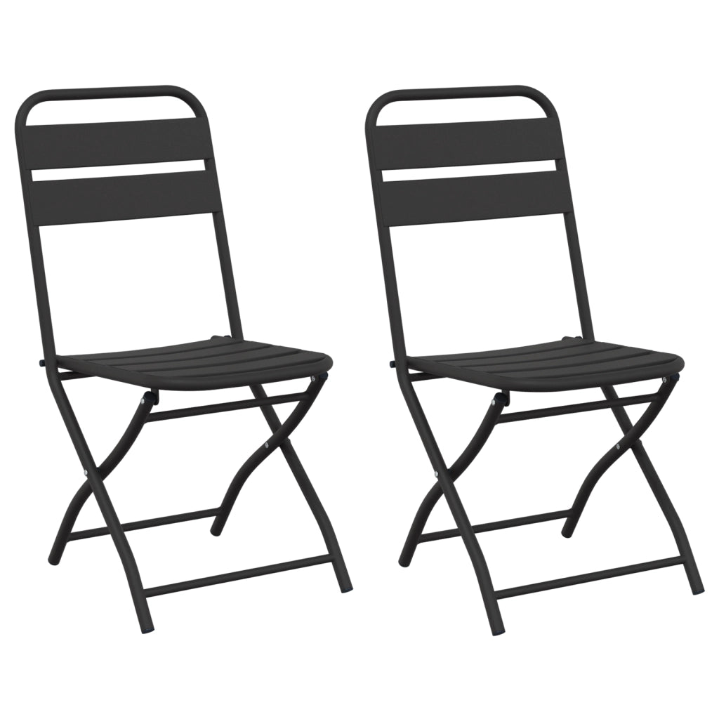 Sdraio da giardino pieghevoli 2 pcs Antracite 42x52x82 cm Acciaio verniciato a polvere