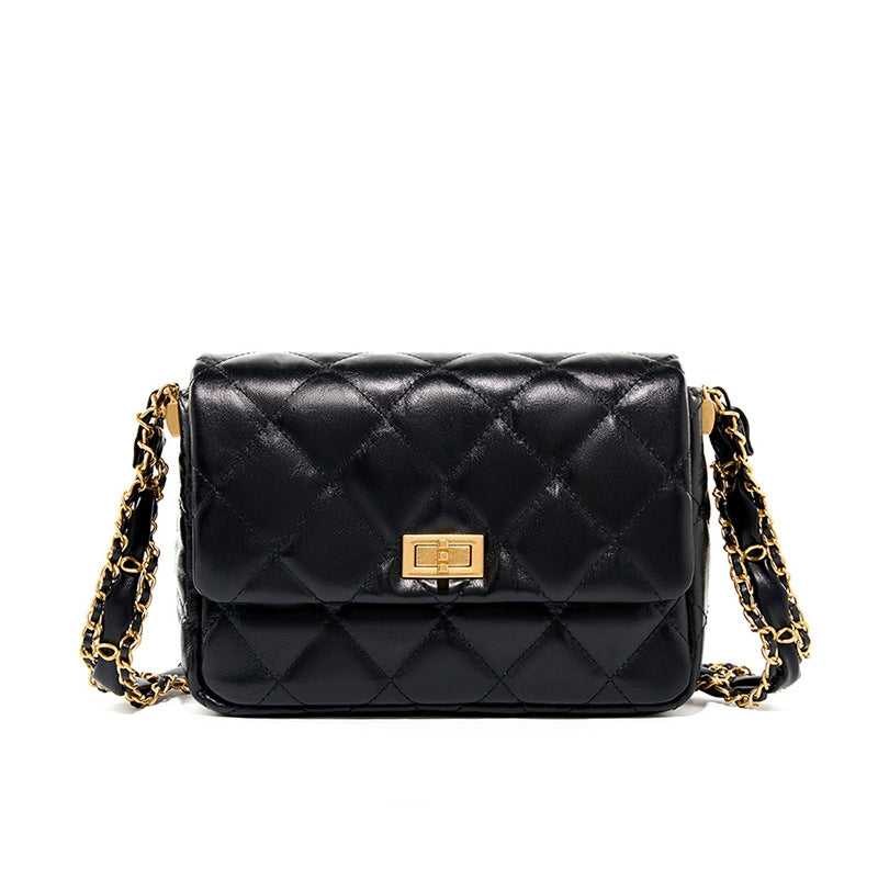 Borse a tracolla da donna in vera pelle, modello Hobo, colore nero
