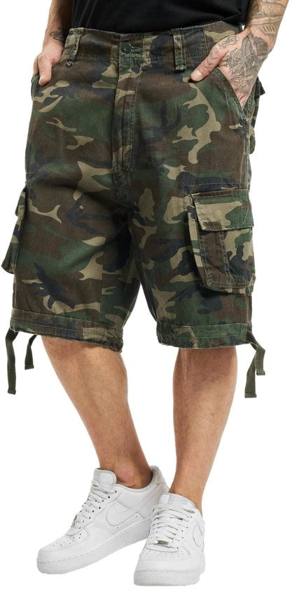 Shorts Uomini - Leggenda Urbana - Tela di Cotone Sovraccosto - Robusto - Cinturino per la Camminata - Spazio di Riposo - Pantaloni Corti con Chiusura a Bottone di Pressione