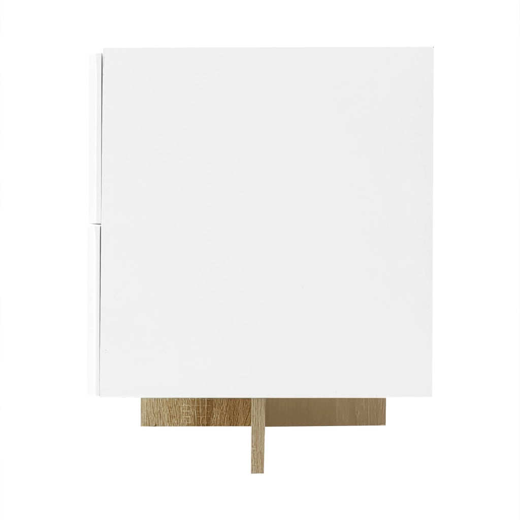Mobile TV 190x35x45 cm; 2 cassetti e 3 ante con chiusura ammortizzata; MDF e pannello truciolare bianco e oro