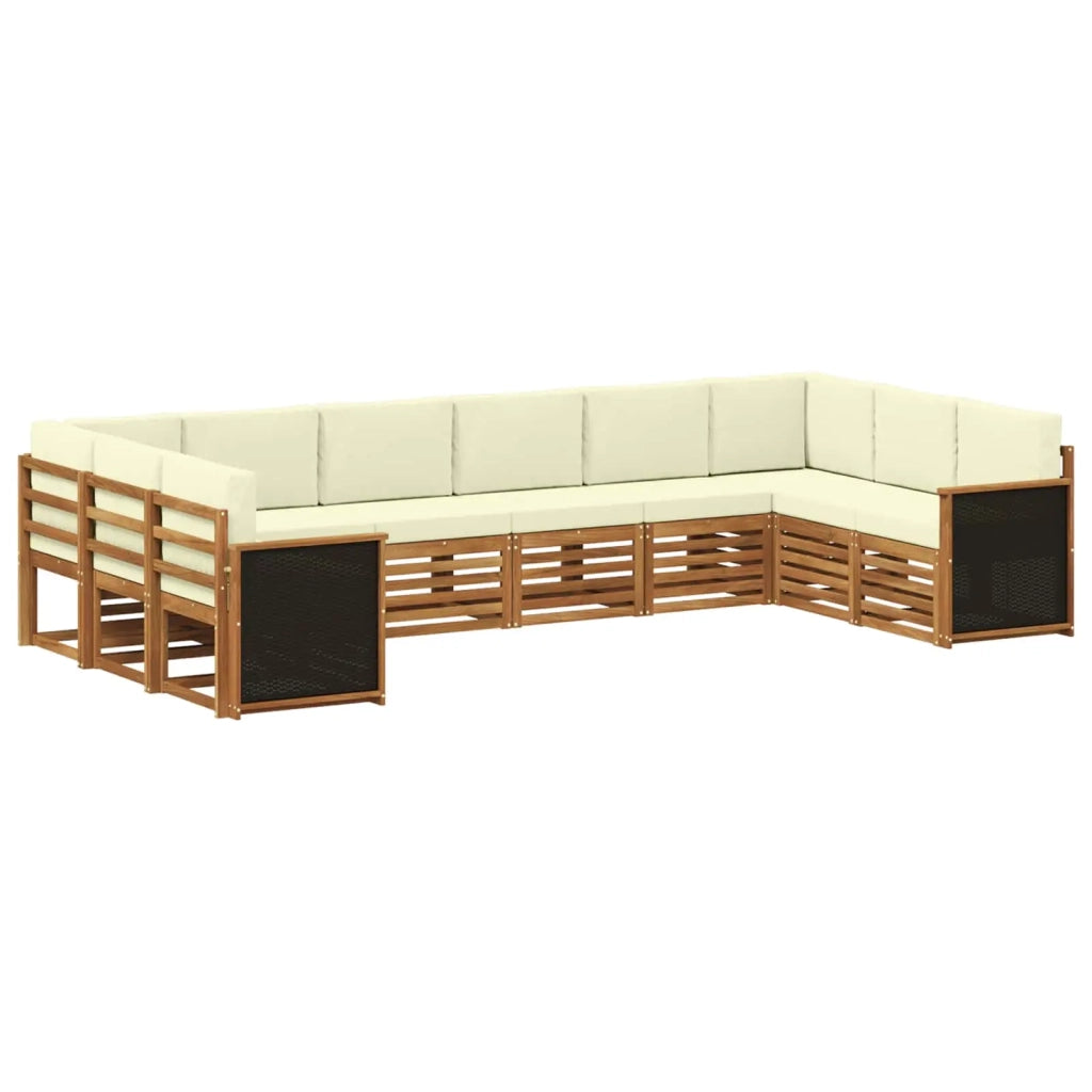 Set divano sezionale con cuscino 7 pcs Naturale e Crema 3384881