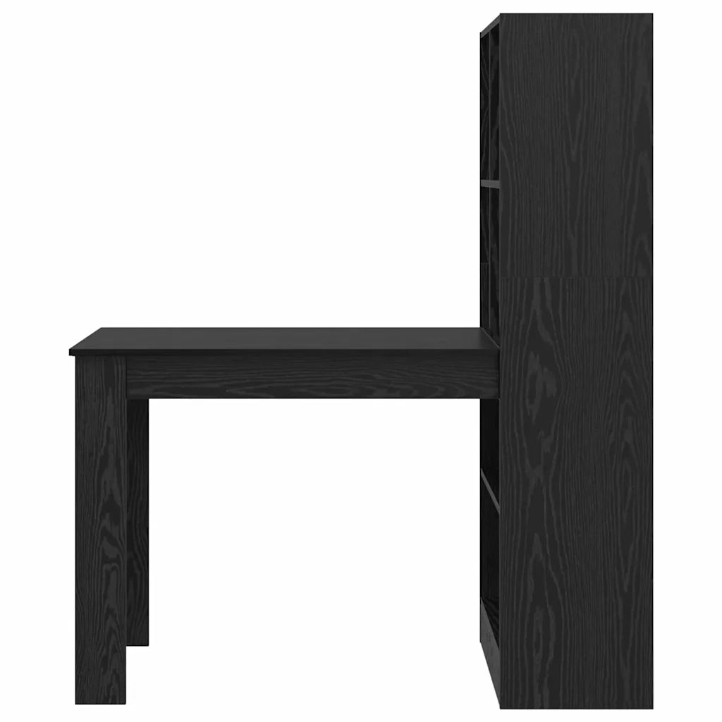 vidaXL Scrivania Rovere nero 122 x 67 x 145 cm Legno multistrato