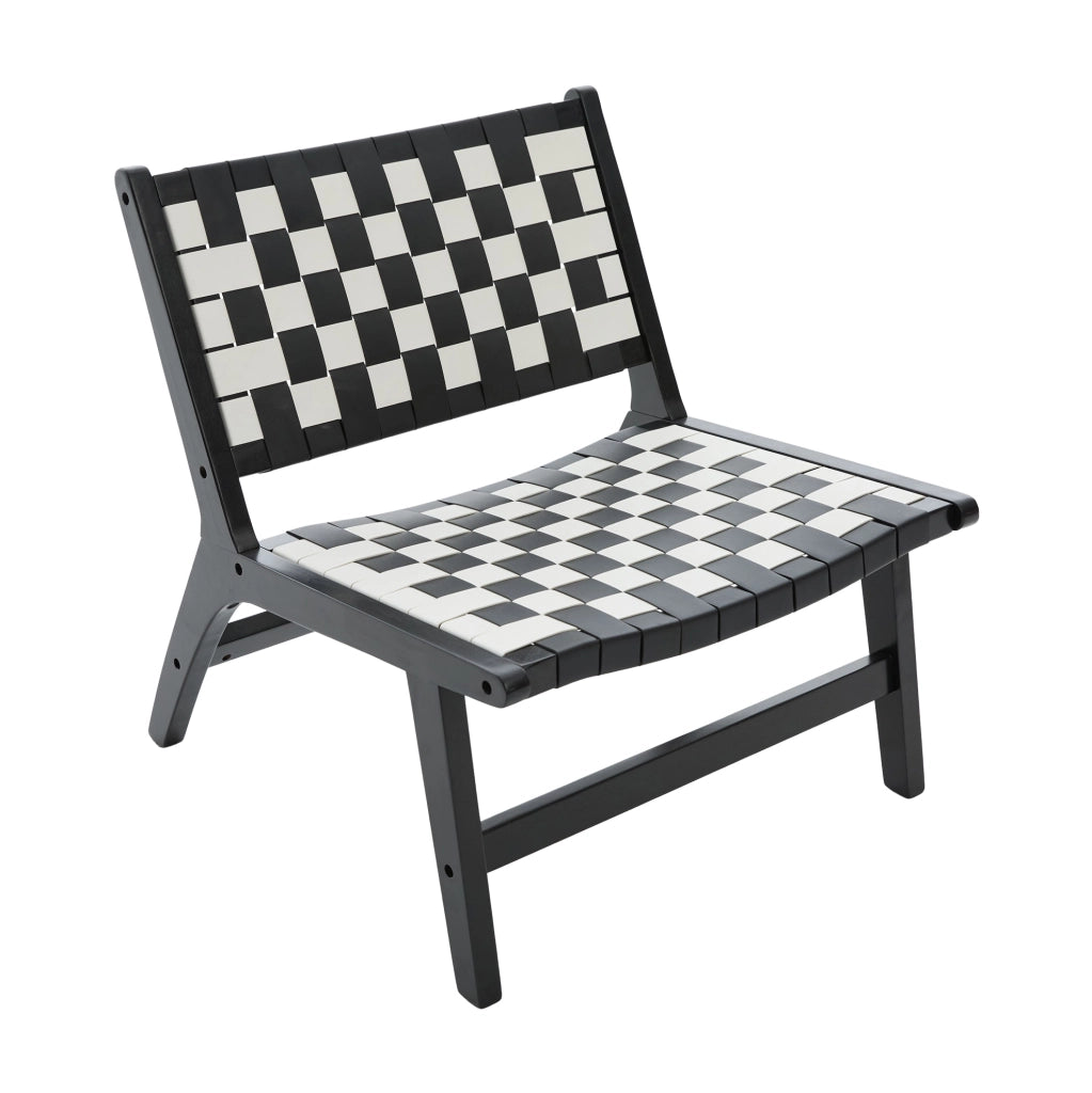 SEDIA Intrecciata Senza Braccioli 71x66x72 cm PU Nera