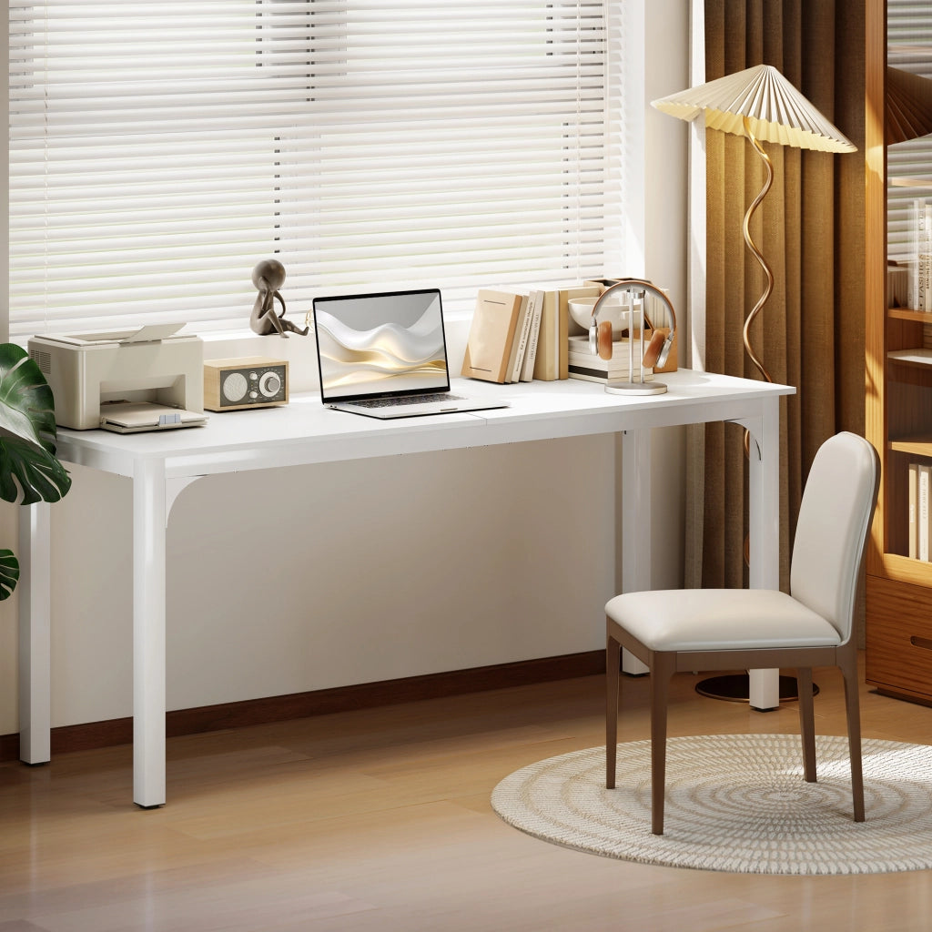 Scrivania per computer 180 cm con cassetto e ripiano ¨C zephmum ¨C bianco 180x70x75