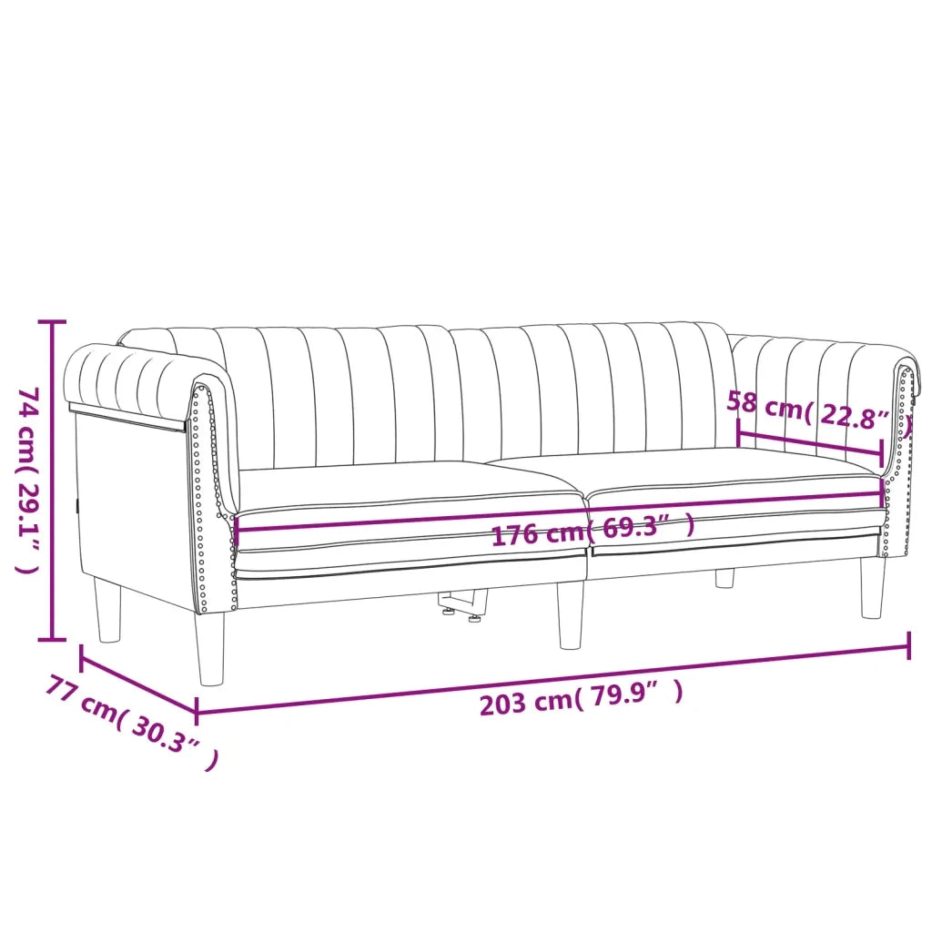 Set di Divani 3 pz Grigio Chiaro in Velluto