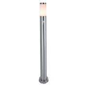 NOVA Lampione LED E27 acciaio palo esterno sensore movimento luce giardino sentiero viale cortile 230V 110cm CON SENSORE