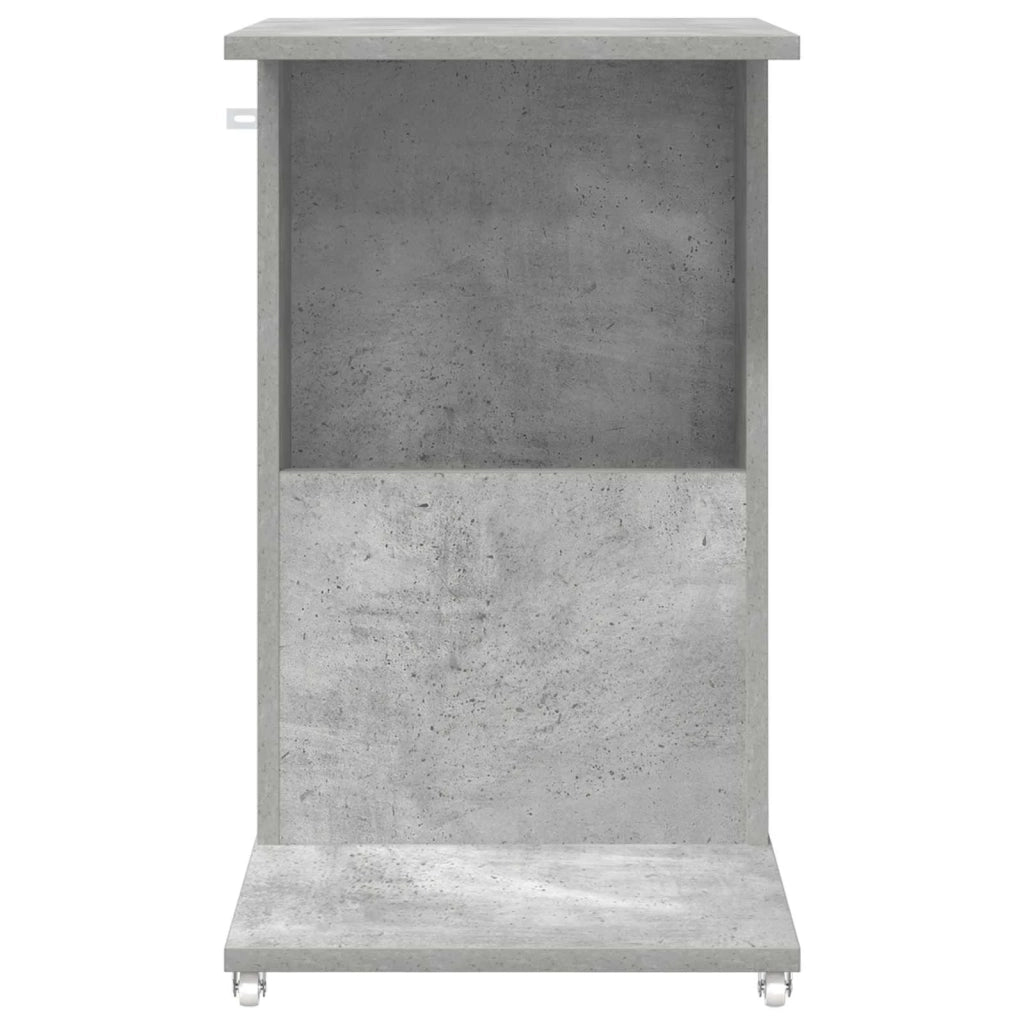 Tavolo laterale con ruota Grigio cemento 40 x 35 x 60 cm 8000375