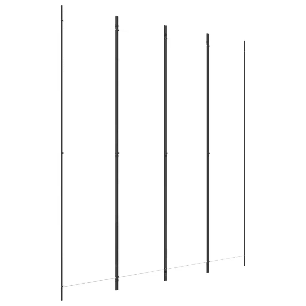 Divisorio a 4 Pannelli Bianco 200x220 cm Tessuto 350198