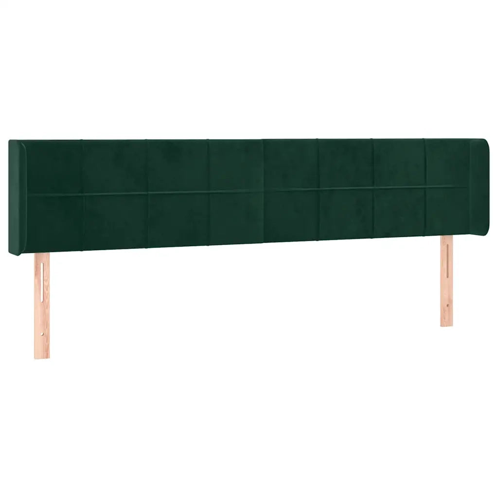 Testiera | Testata a LED Verde Scuro 183x16x78/88 cm in Velluto
