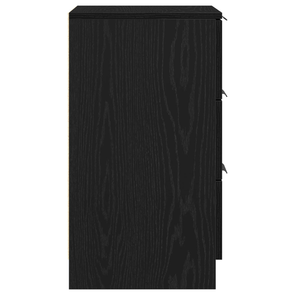 Comodino in Rovere Nero  - 40x65x65 cm