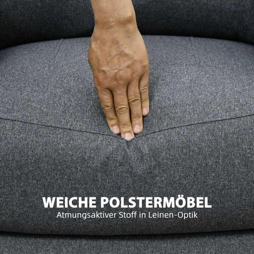 Poltrona Relax Reclinabile con Poggiapiedi Regolabile ¨C zephmum ¨C Grigio 90x96x98