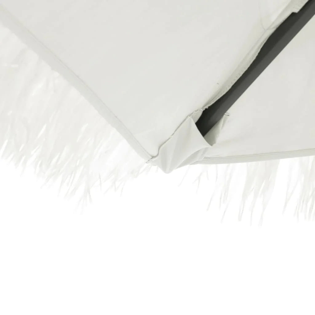 Ombrellone da giardino quadrato con protezione UV 248 x 248 x 248 cm poliestere bianco 02_0056388