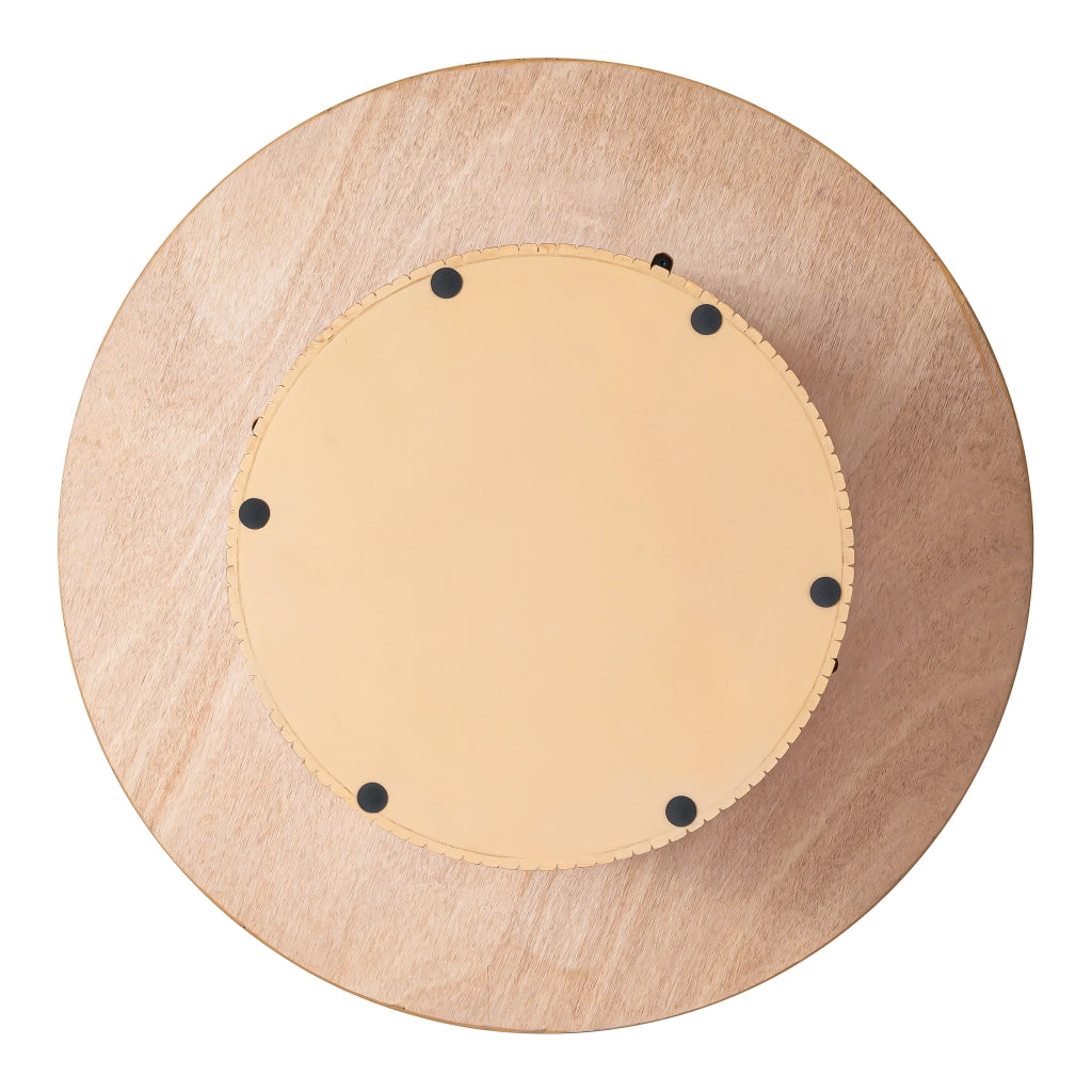 Tavolino da caff¨¨ in legno massello rotondo - Zephmum