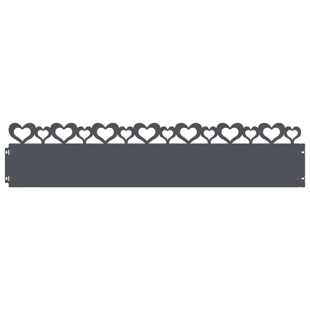 Bordure per prato 30 pz Antracite 103 x 0,05 x 22 cm Acciaio CFW1592827
