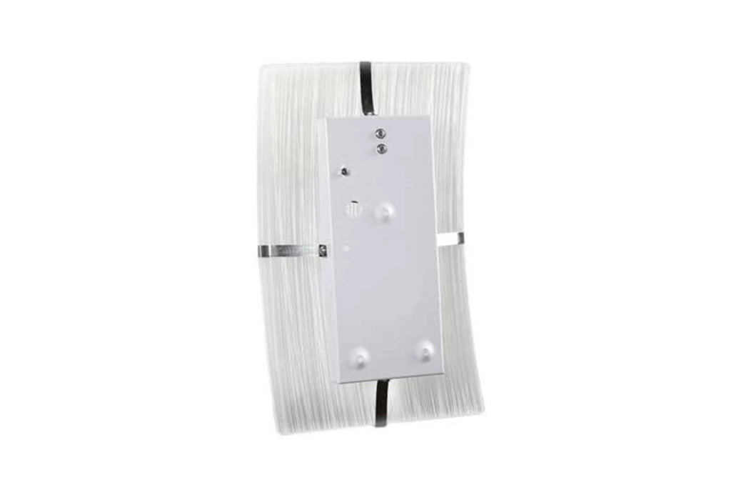 PLAFONIERA APPLIQUE RETTANGOLARE 30X18 CM CON DESIGN SATINATO COLORE BIANCO