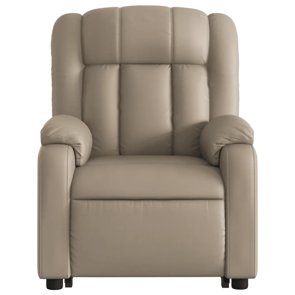Poltrona Alzapersona Massaggio Elettrica Cappuccino Similpelle 3205291
