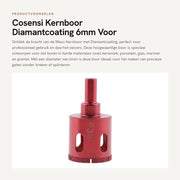 Boor diamantato per ceramica e vetro - 6mm - Ideale per porcellana e marmo - Utilizzo professionale - Adatto per attività di fai da te