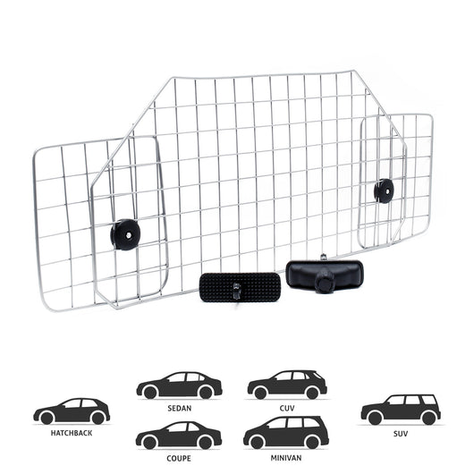 Griglia divisoria per auto 90-128 cm Divisorio auto per cani bagagli, modello E