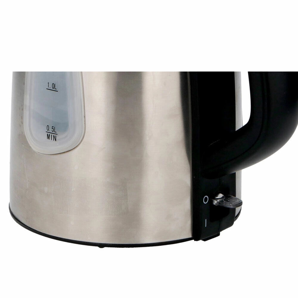 Bollitore Elettrico 1,7Lt 2200W Acqua Calda Acciaio Cordless con Luce LED Dunlop