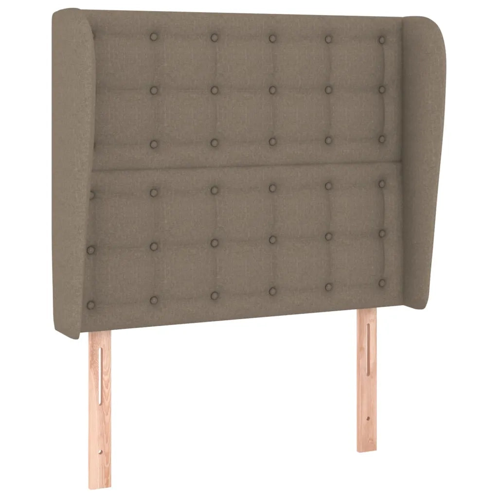 Testiera | Testata ad Orecchio Tortora 103x23x118/128 cm in Tessuto