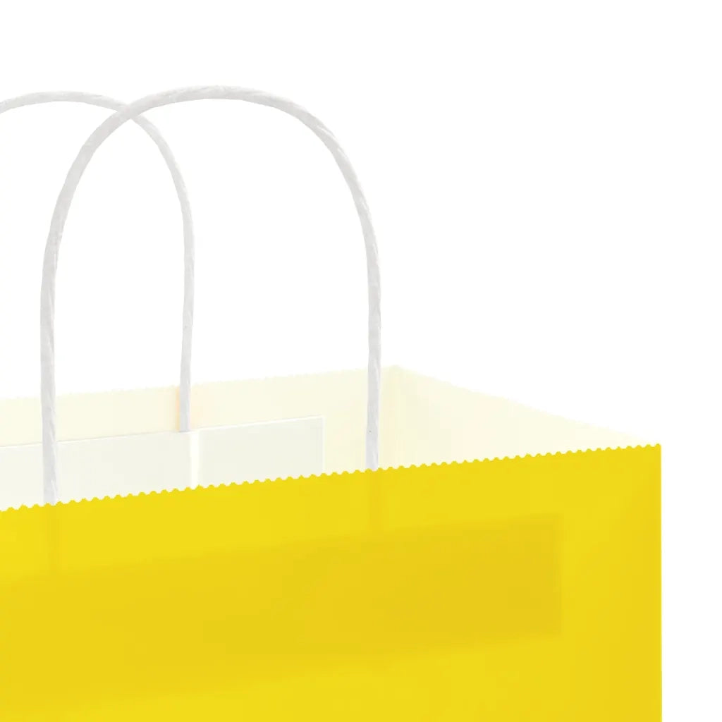 vidaXL Sacchetti di Carta 50 pz con Manici Gialli 54x15x49 cm