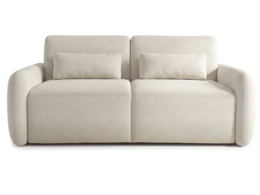 Divano letto trasformabile "Aurelie" - Materasso da 18 cm - Larghezza letto 140 cm - 3 posti - Beige