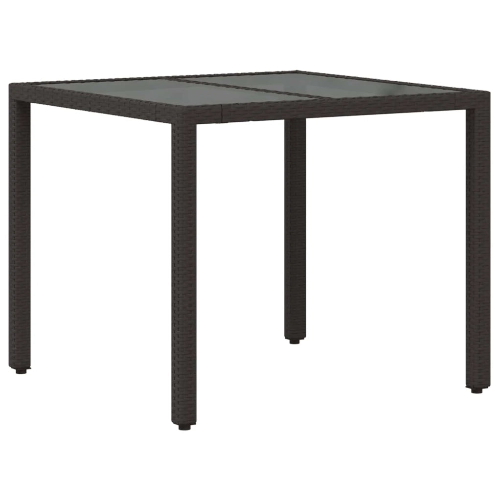 Set da pranzo per esterni 5 pz Nero polyrattan 3448934