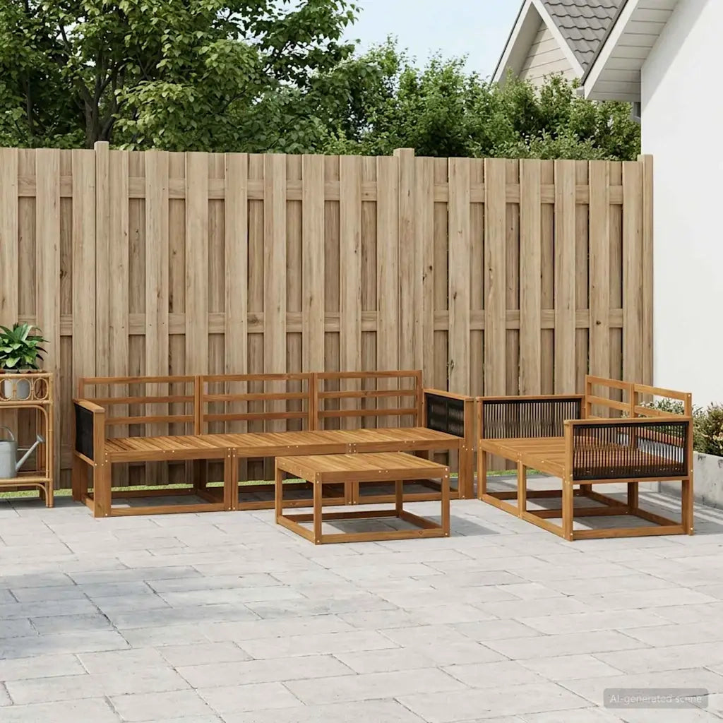 Set di divani da esterno 6 pcs Naturale 3382342