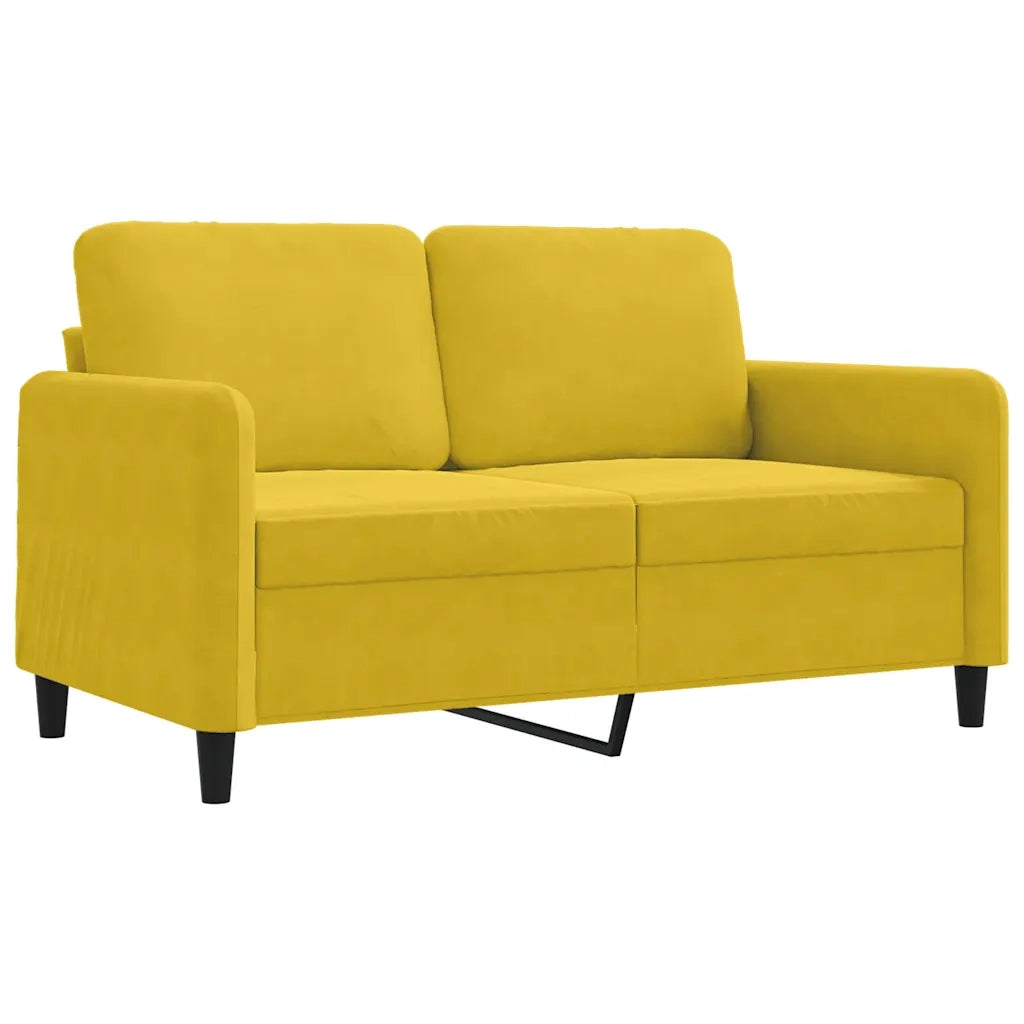 Divano a 2 Posti giallo 120 cm in Velluto 359438
