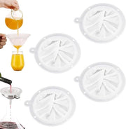 Filtro a rete nylon da 200 a 450 per likeur, succo, latte, caffè, vino e soia - Set da 4 pezzi